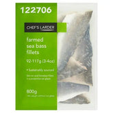 Chefs Larder Farmed Sea Bass Fillets 800g  Adomoo